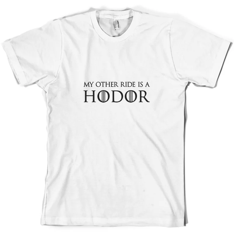 My другой Ride это Hodor Мужская футболка 10 цветов TV FREE UK P & Sleeve Hot Print с коротким рукавом