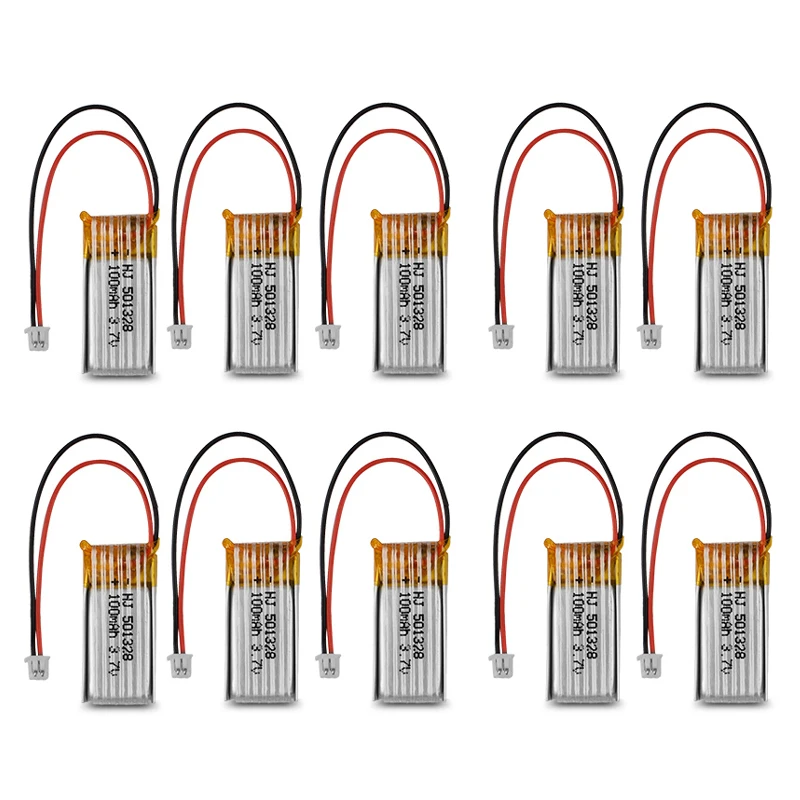 10 шт./лот 3,7 в 100 мАч RC Lipo батарея мини белый Разъем для RC 1/28 мини автомобиль/RC вертолет/RC Квадрокоптер