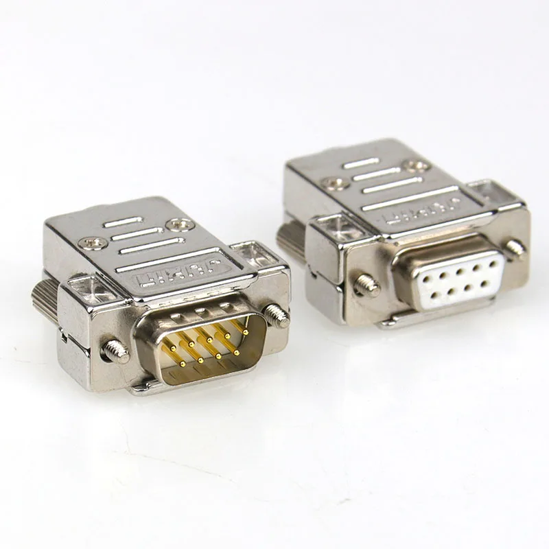 Твердая игла позолоченный DB9/RS232 разъем 9pin мужской 9PIN женский D-SUB9PIN COM с