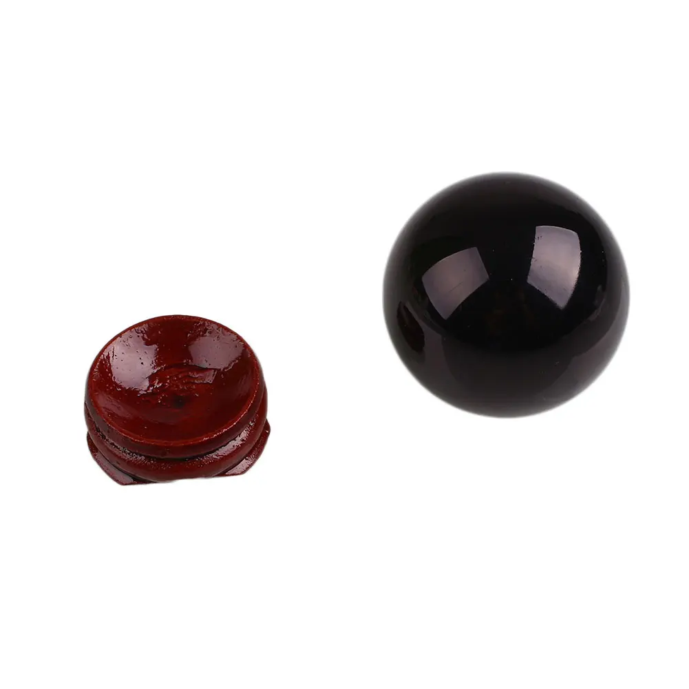 Черный обсидиановый лечебный хрустальный шар стойка гостиная спальня домашний