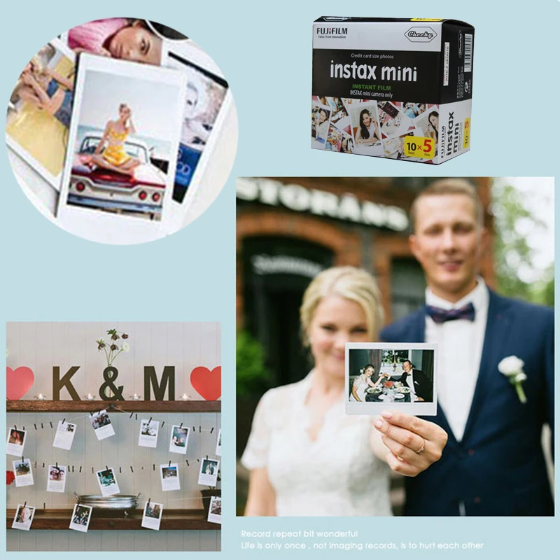 Fujifilm Instax Mini фильм белый край Фотобумага s для Камера мини 8/7 S/25/70/90 Фотоаппарат моментальной печати смешные мини-фильм Фотобумага