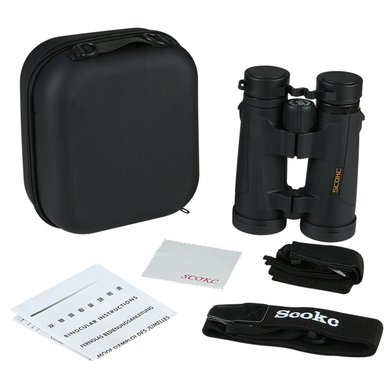 

SCOKC 8x42 Compact Binoculars for Bird Watching Waterproof Bak4 Nitrogen Filled Telescope for travelling Hunting Birding