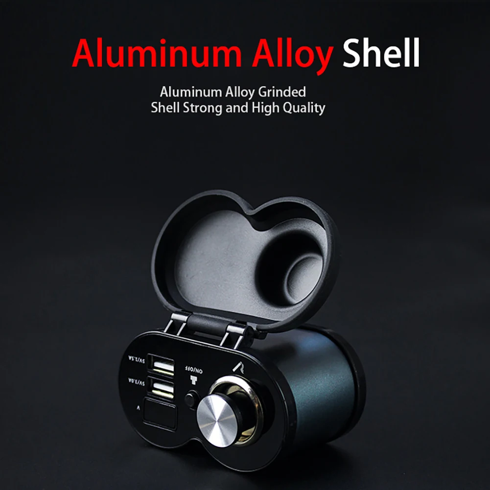 

Waterproof Motorcycle Cigarette Lighter Universal Motorcycle Dual USB Charger with Voltmeter Display High Quality