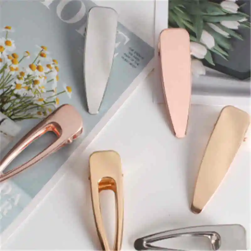 Новые женские заколки для волос на весну девочек в длинную полоску металлическая