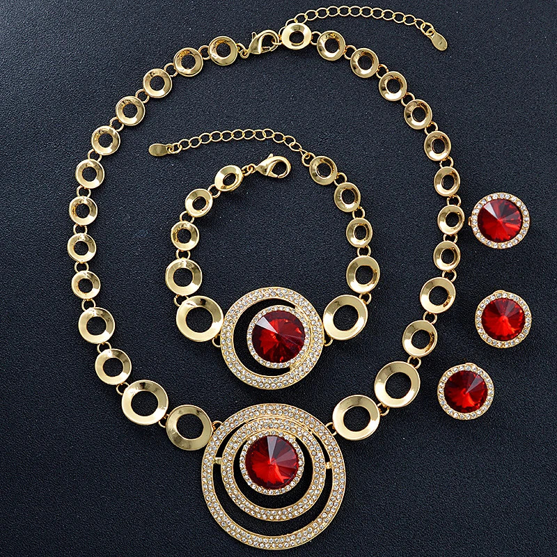 Ювелирные изделия Sunny Jewelry в этническом стиле с красным кубическим цирконием