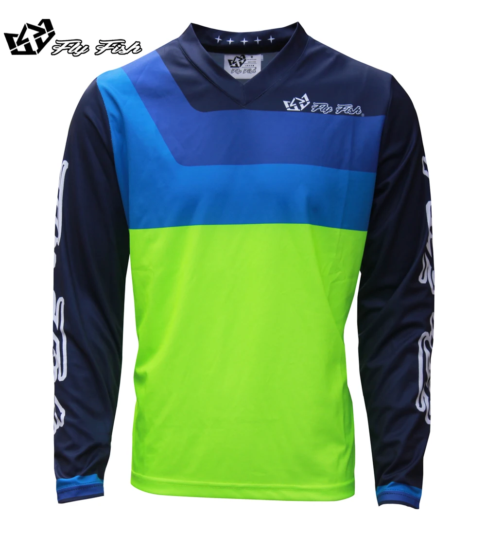 

FLY FISH RACING GP Air Prisma MX Offroad Yellow/Green MTB Running Clothing Off-road Motocross Jersey Long Sleeve Jersey