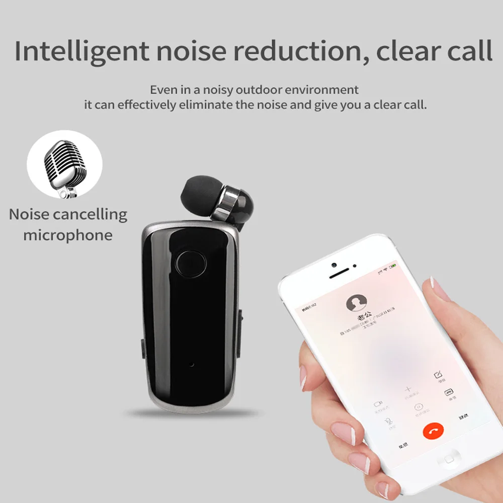 K39 виброзвонок одежда клип Беспроводной Bluetooth Headphpnes CSR чип DSP In-Ear Hands Free наушники |