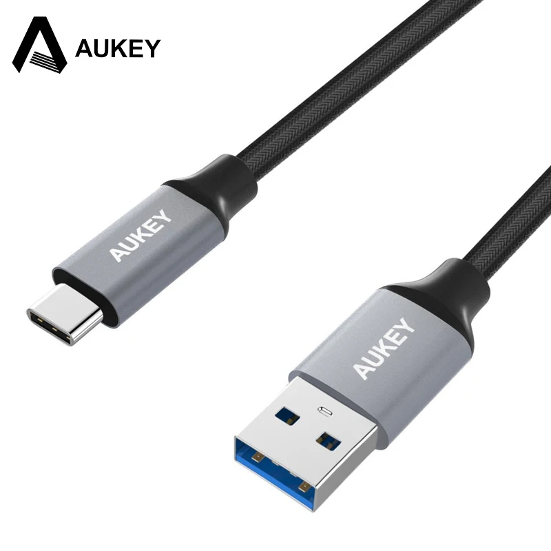 AUKEY 3A 2 м кабель USB type C для быстрой зарядки Плетеный передачи данных зарядное