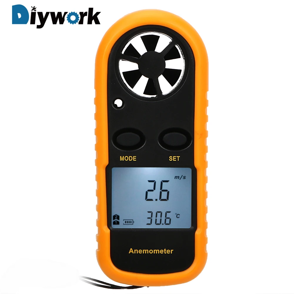 DIYWORK Высокая точность 0 30 м/с Карманный умный ручной анемометр измеритель