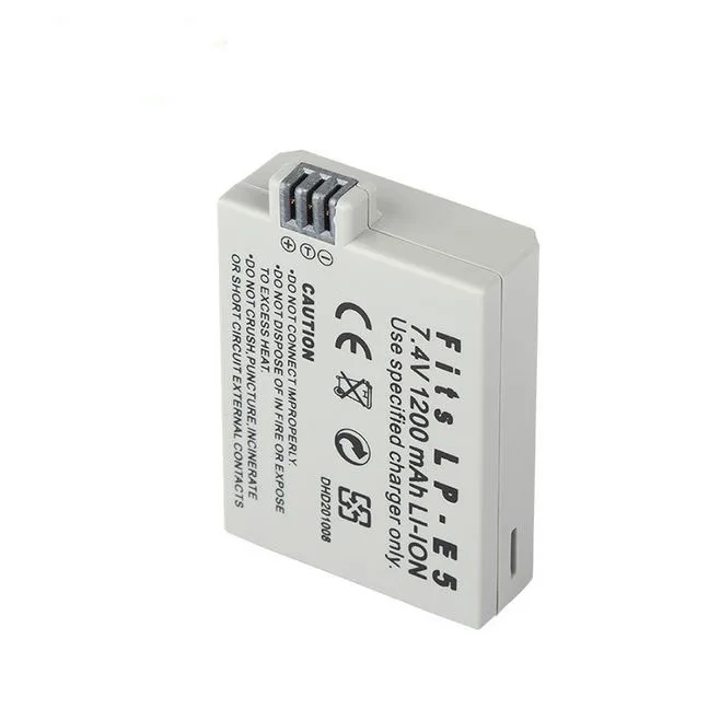 Dinto 2 шт. 1200 мАч 7 4 V Камера Батарея LP-E5 LPE5 LP E5 Перезаряжаемые цифровой батареи для