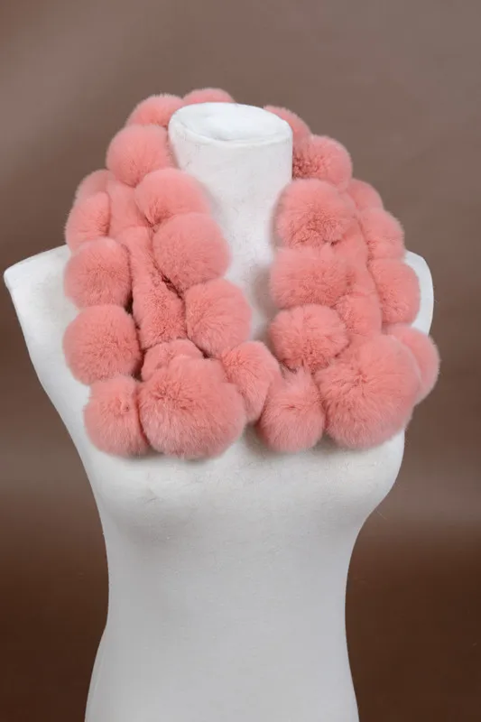 Оригинальные женские зимние шарфы женский меховой глушитель Женское кольцо на