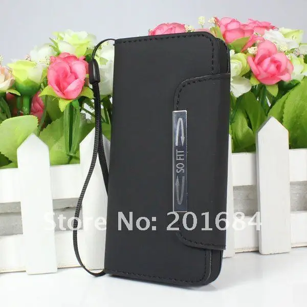 New Fashion Wallet-type Leather Case Cover For iPhone 5 5th 50pcs/lot |