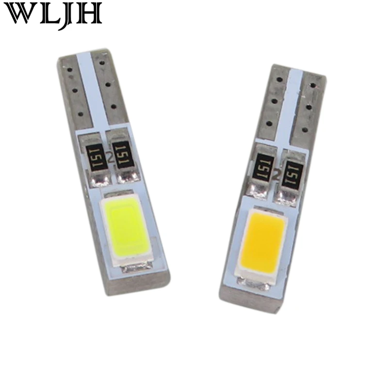 WLJH 10 шт. T5 W3W Led 74 73 танкетка 12 В 5730 инструмент SMD кластерная панель Спидометр лампа