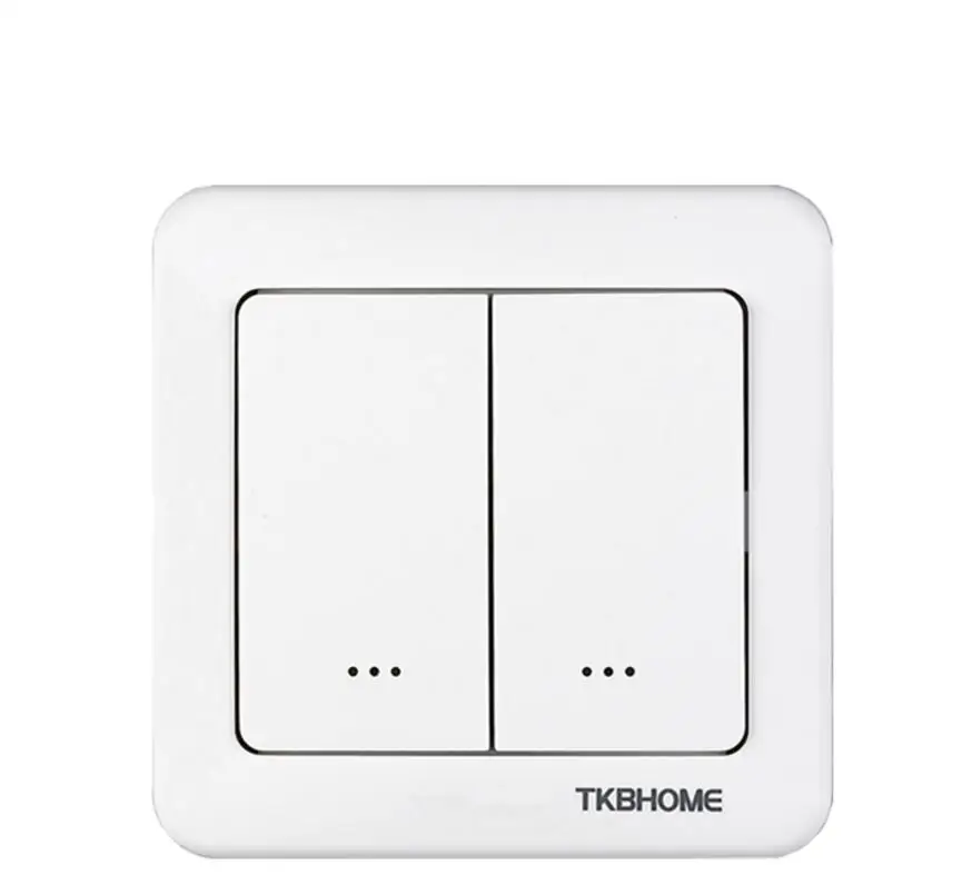 Z wave Plus встроенный двойной переключатель вкл/выкл с двумя веслами TZ37 модуль 80x80 мм