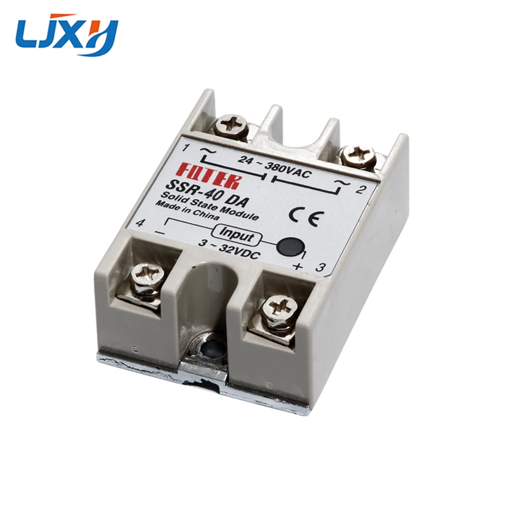 Твердотельное реле LJXH DC AC SSR 10DA 25DA 40DA 75DA 100DA 3 32VDC вход/24 380VAC выход|Запчасти для