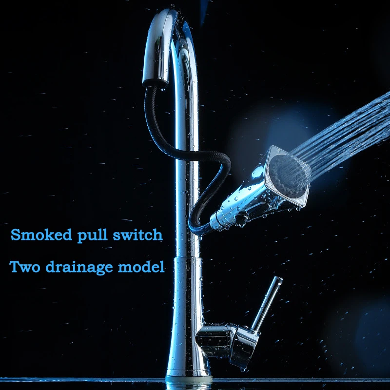 Automatic Sensor Faucet Sensitive Touch Inductive Kitchen Faucets Single Handle Dual Outlet Water Modes Pull Out Mixer Tap Brass |
