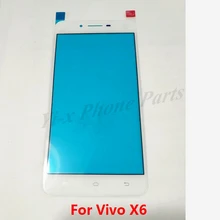 10PCS/lot White Black For Vivo X6 Front Glass Touch Screen Panel Mobile Phone Replacement Parts