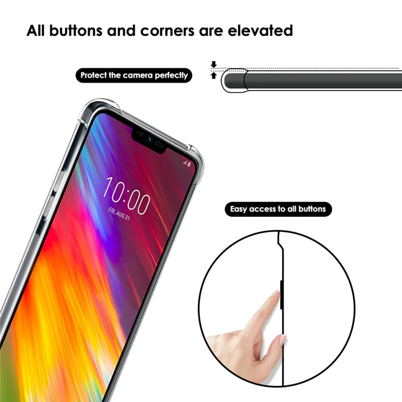 Роскошный чехол для LG Q9 ультра прозрачный тонкий мягкий силиконовый