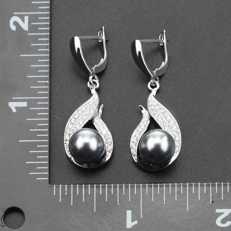 2017 новое поступление серый искусственный жемчуг свадебный подарок набор