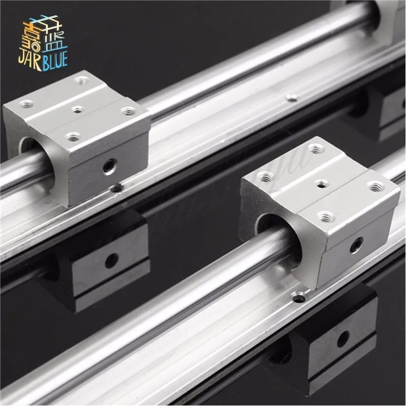 

Free Shipping 2pcs SBR10 L 500mm linear rail support with 4pcs SBR10UU linear guide auminum bearing sliding block cnc parts