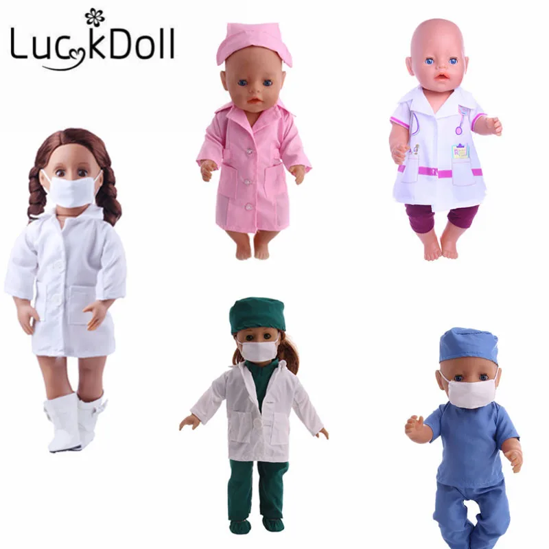 Костюм медсестры и медицинская техника LUCKDOLL 18 дюймов 43 см|Куклы| |