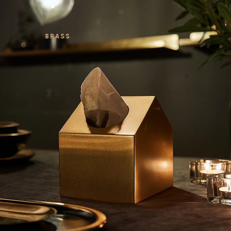 bath accessory brass brushed paper towel dispenser kitchen tissue box cover boxes for decoration holder | Дом и сад
