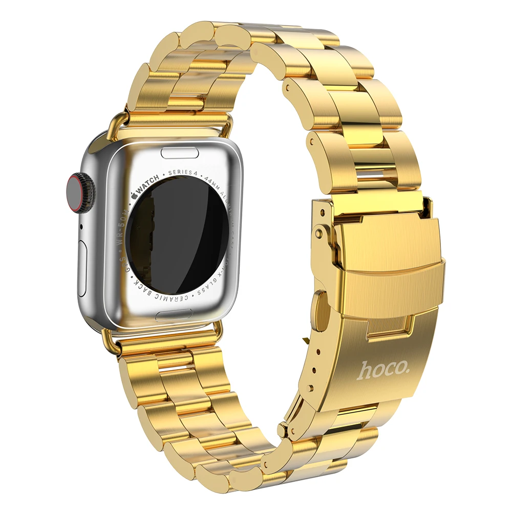 Ремешок HOCO из нержавеющей стали для Apple Watch Band Series 1 2 3 4 5 браслет с застежкой iWatch 42/44