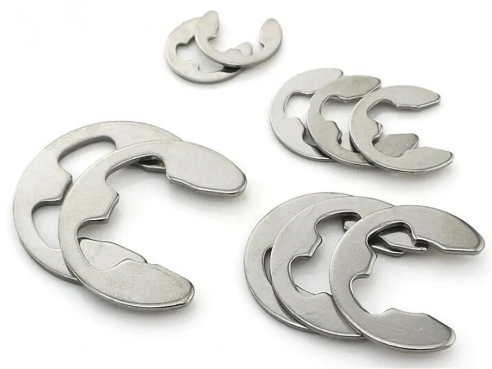 20-100 шт. M2 M2.5 M3 M3.5 M4 M5 M6 M7 M8 M9 M10 M12 стопорное кольцо из нержавеющей стали типа E шайбы