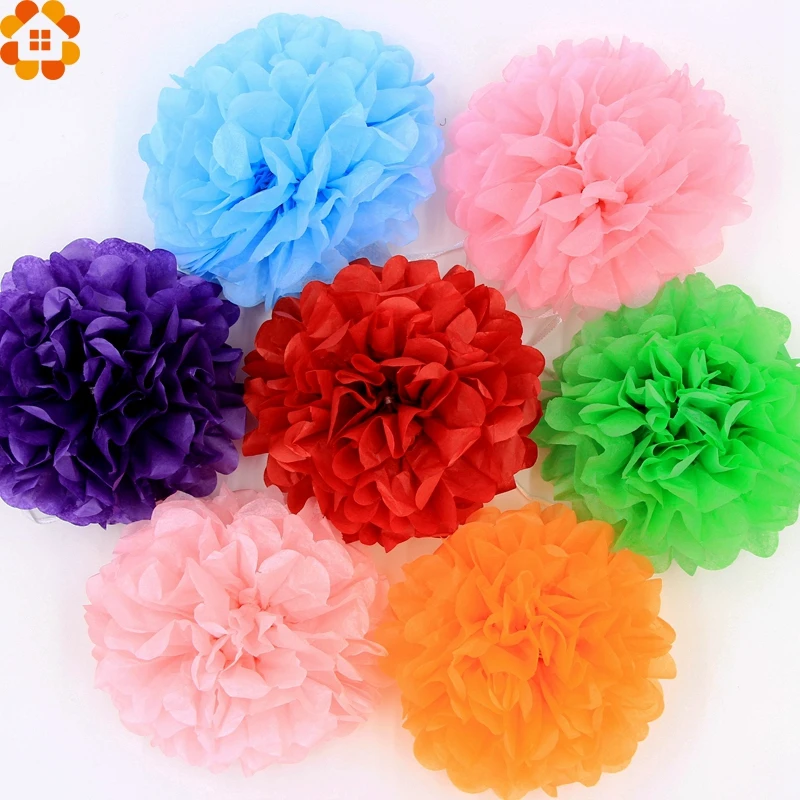 10PCS 4&quot 6&quot 8&quot 10&quot12&quot Mix sizes Tissue Paper Pom Poms for Wedding Party Decor Flower For Garden Decoration Supplies | Дом и