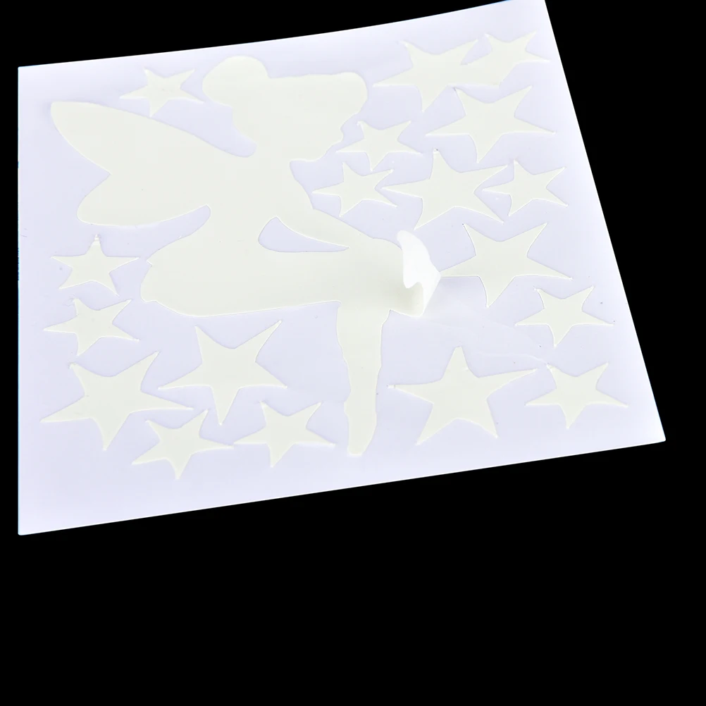 Сказочные звезды Бабочка Наклейка на стену светящийся в темноте переключатель