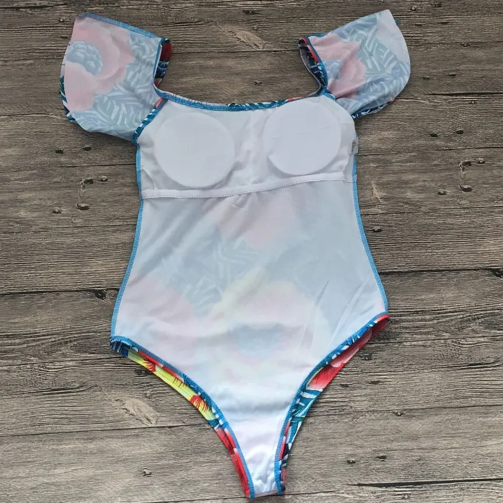 Tokitind 2017 Сексуальная с плеча цветочным принтом Купальники для малышек Для женщин