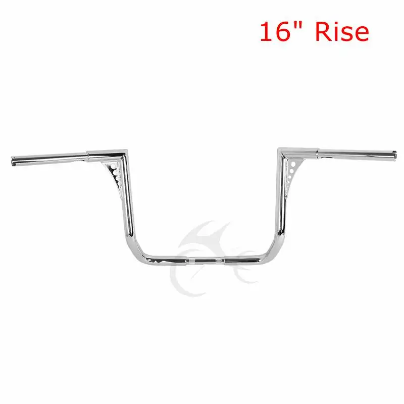 16 Inch Chrome Мотоцикл 1-1/" 12/14/16/18" Обезьяна Вешалки руль для Harley Touring комоды Упаковщики Road King Electra Street Glide FLHT - Цвет: 16 Inch Chrome
