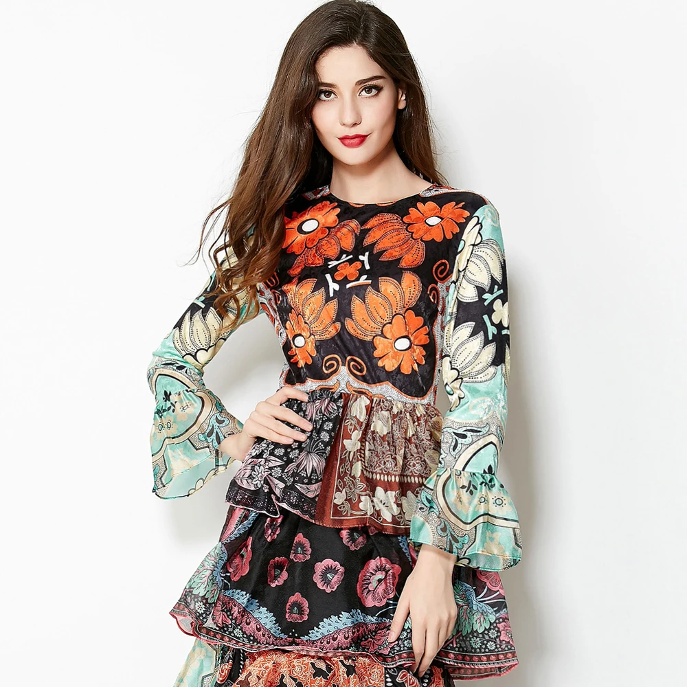 Женское Повседневное платье с принтом элегантное облегающее богемное длинными