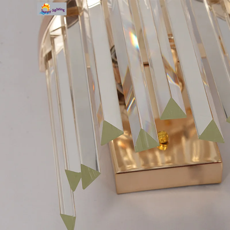 Большое Хрустальное настенное освещение для фойе светодиодная Вертикальная