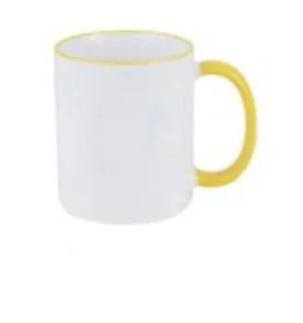 yellow handle Цветная ручка керамическая чашка DIY Фото керамическая кружка DIY фото чашка Персонализированное изображение креативные подарки для влюбленных друзей семья MAZWEI - Цвет: yellow handle