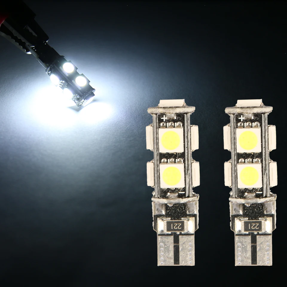 10psc T10 W5W 194 168 5050 9 SMD CANBUS безошибочный автомобильный светильник светодиодный