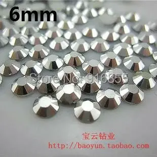 

Free shipping SS30 6mm Sliver color 3000pcs Flatback Resin rhinestones, nail art rhinestones,Wholesale DIY phone case deco