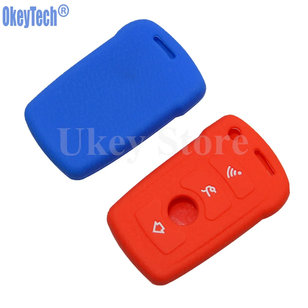 Силиконовый чехол для ключа OkeyTech BMW E65 E66 E67 E68 7 серии сменный силикагелевый смарт