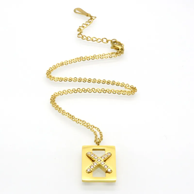 Роскошное ожерелье с подвеской инкрустацией из кристаллов Изящные Ювелирные