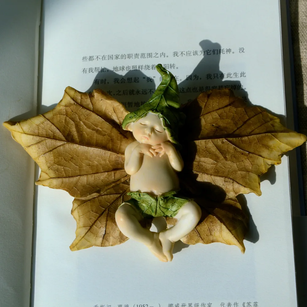 Новый милый мини ребенок спящие листья эльф Кукла Смола сад украшения домашний