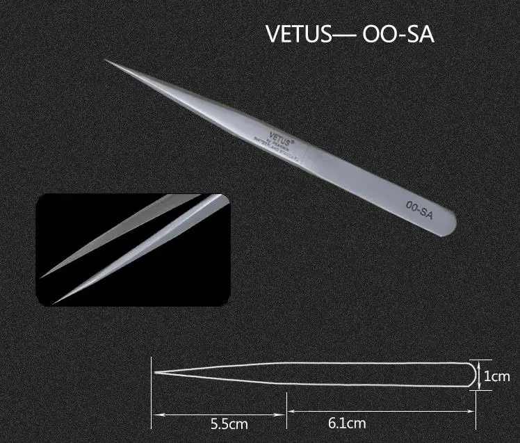 OO-SA VETUS Пинцет для ресниц и бровей 3D/6D объем накладных ресниц для наращивания сверхтонких ресниц Пинцет для наращивания ресниц инструменты для макияжа глаз - Цвет: OO-SA