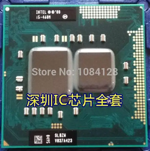 Процессор Core i5-460M(3 м кэш, 2,53 ГГц до 2,8 ГГц, i5 460 м, SLBZW) PGA988 ноутбук cpu совместимый PM55 HM57 HM55 QM57