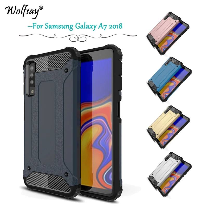 

For Samsung Galaxy A7 2018 Case A750 Shockproof Armor Hard PC Case For Samsung Galaxy A7 2018 Back Cover For Samsung A7 2018 *