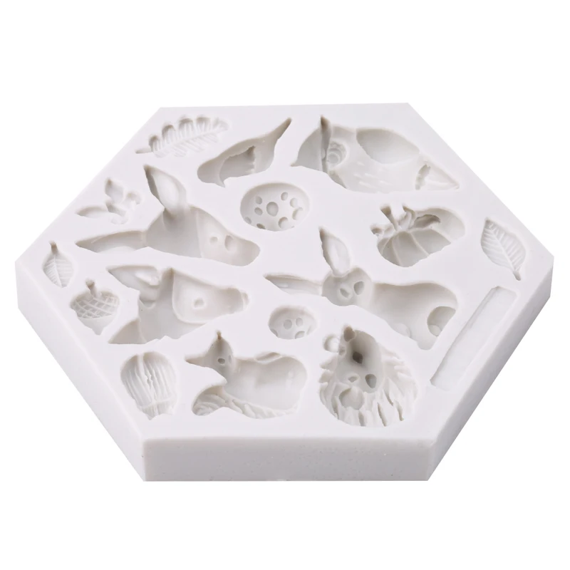 1PC 3D Forest Animal Mould Silicone Molds Woodland Cake Decorative Mold Tools Decorating Fondant | Дом и сад