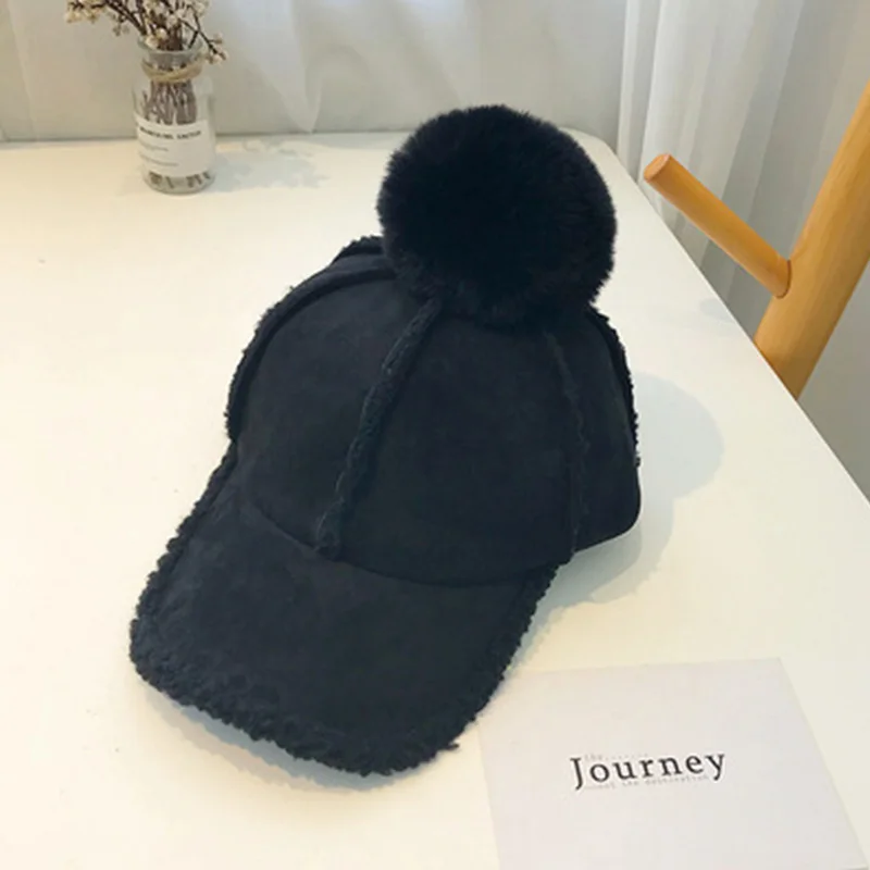 2020 new cap female fashion hat tide autumn and winter plush baseball cap casual wild outdoor baseball hat multiple color choice