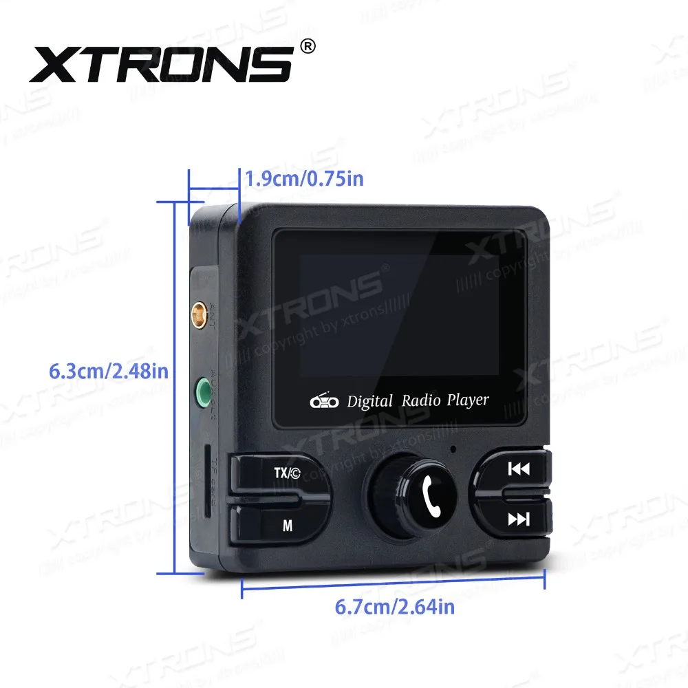 Цифровой радиоприемник XTRONS DAB04 с FM-передатчиком и функцией Bluetooth |