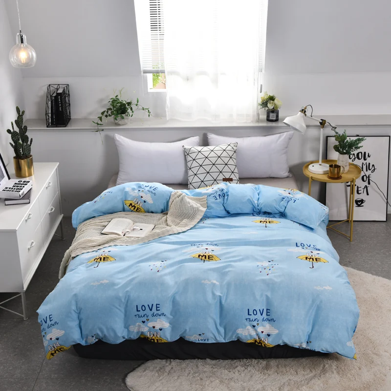 1pc Blue Space Nebula Printed Duvet Cover with Zipper Twin Full Queen King Quilt Cover Comforter Case Bedding Set Bedclothes Hot