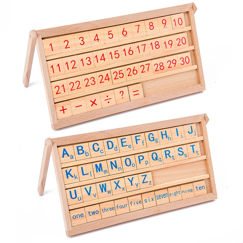

Kids Toys Montessori Wooden Toys Multi-function Learning Drawing Board Math Toys Baby Puzzle Early Educational Toys For Children