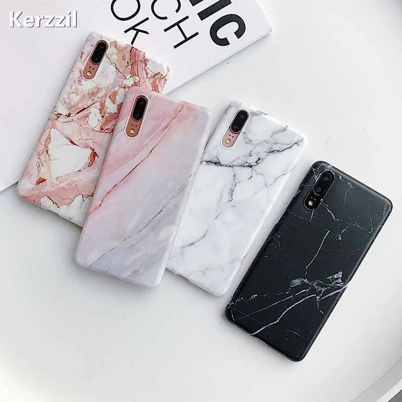 Матовый чехол для телефона с мраморным камнем Huawei Mate 20 P20 Lite P30 Pro мягкий из ТПУ Nova 3