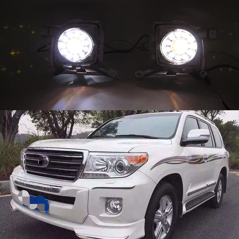Автомобильная проблесковая 2 шт. для Toyota Land Cruiser FJ200 LC200 2012 2013 2014 2015 дневного света